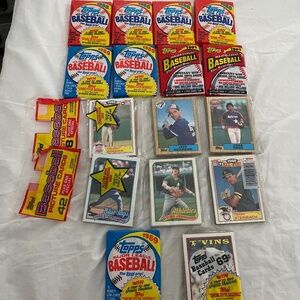 Collection of 1980-1990 Topps baseball cards unopened(255 cards!)
